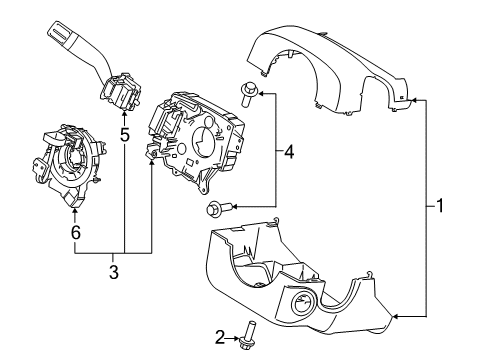 2018 Ford F-150 Shroud, Switches & Levers Diagram