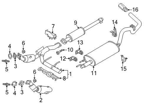 2018 Ford F-150 Exhaust Components Diagram 4 - Thumbnail