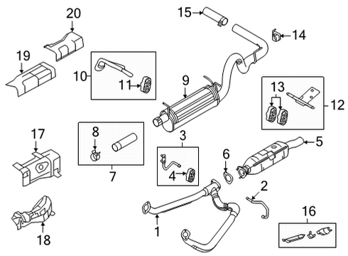 2015 Ford E-350 Super Duty Exhaust Components Diagram