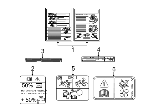 2011 Lincoln MKZ Information Labels Diagram