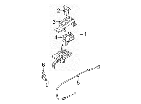 2005 Ford Mustang Shifter Housing Diagram