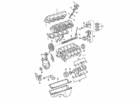 2002 Ford F-350 Super Duty Gasket - Cylinder Head Diagram for F7TZ-6051-AAA