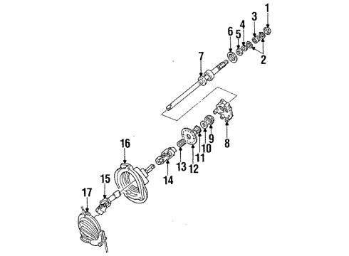 1997 Lincoln Continental Shaft & Internal Components Diagram