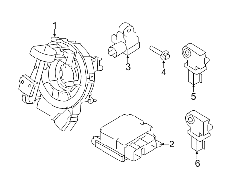 2019 Ford F-350 Super Duty Air Bag Components Diagram