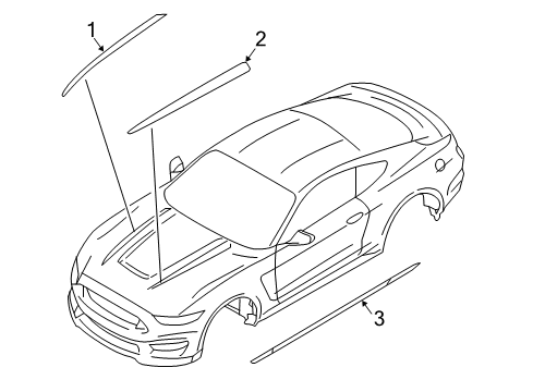 2017 Ford Mustang Stripe Tape Diagram