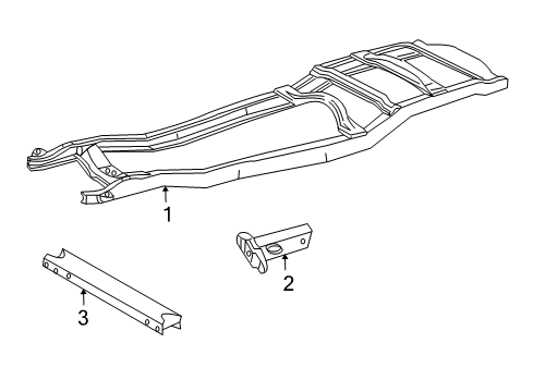 2004 Lincoln Navigator Kit - Frame Rail Replacement Diagram for 2L1Z-5D059-BA