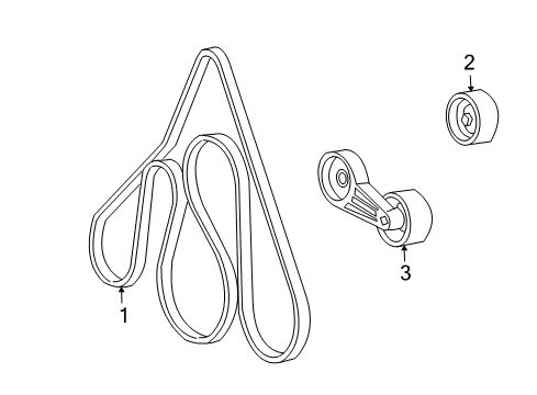 2003 Ford Excursion Belts & Pulleys Diagram