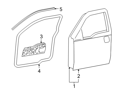 2007 Lincoln Mark LT Front Door Diagram