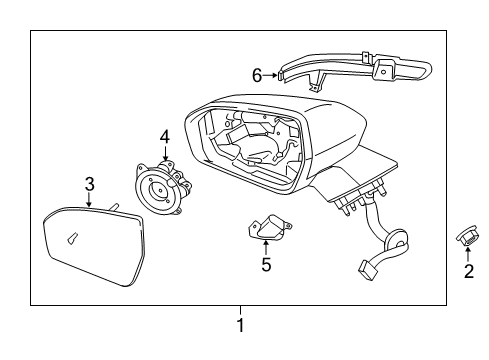 2018 Lincoln MKX Outside Mirrors Diagram