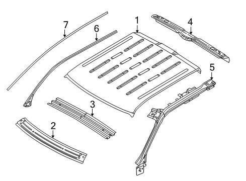 2010 Ford F-150 Roof & Components Diagram