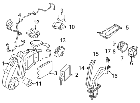 2009 Ford Taurus X HVAC Case Diagram 3 - Thumbnail