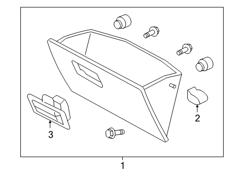 2007 Ford Escape Glove Box Diagram 1 - Thumbnail