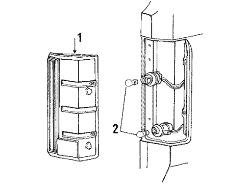 1989 Ford F-150 Combination Lamps Diagram 2 - Thumbnail