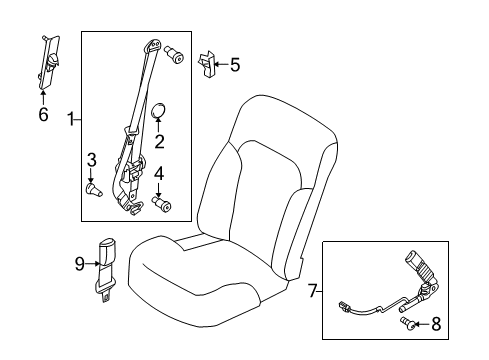 2010 Lincoln MKT Seat Belt Diagram 1 - Thumbnail