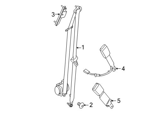 2014 Ford C-Max Seat Belt Diagram 1 - Thumbnail