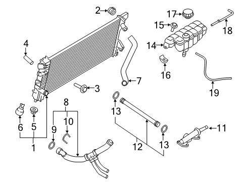 2018 Ford F-150 Radiator & Components Diagram