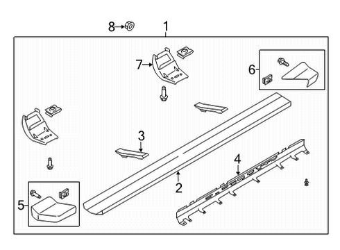 2022 Ford F-350 Super Duty Running Board Diagram 6 - Thumbnail