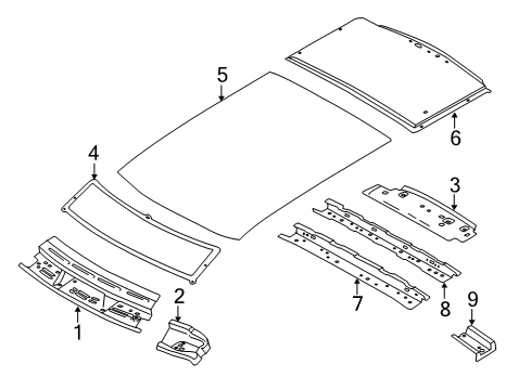 2017 Ford Transit Connect Roof & Components Diagram 4 - Thumbnail