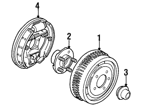 1998 Mercury Sable Rear Brakes Diagram 4 - Thumbnail