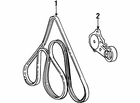 1992 Mercury Cougar Kit - Tension Pulley Diagram for E9SZ-8678-A