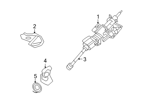 2007 Ford Fusion Bracket - Steering Column Support Diagram for 6E5Z-3B139-A