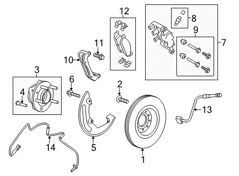 2013 Ford Flex Front Brakes Diagram