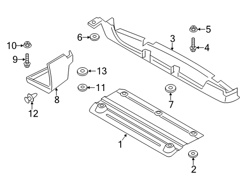 2016 Lincoln MKZ Rear Floor & Rails Diagram 1 - Thumbnail