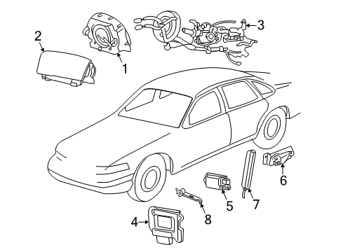 2007 Mercury Grand Marquis Air Bag Components Diagram