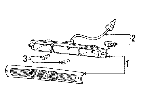 1997 Ford F-250 HD High Mount Lamps Diagram 1 - Thumbnail