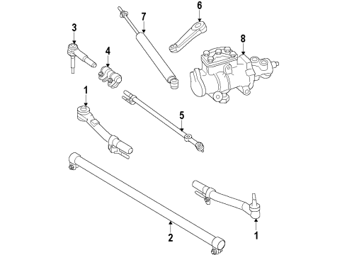 2016 Ford F-350 Super Duty Gear Assembly - Steering Diagram for GC3Z-3504-D