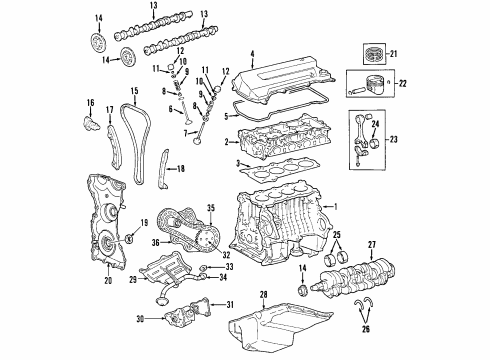 2005 Mercury Mariner Engine Parts & Mounts, Timing, Lubrication System Diagram 3 - Thumbnail