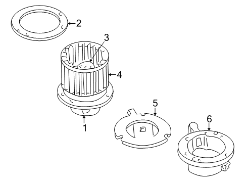 2005 Mercury Mariner Blower Motor & Fan Diagram