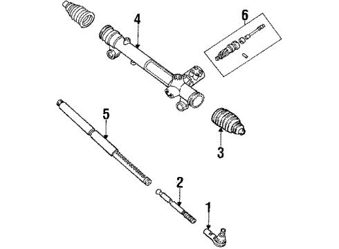 1990 Ford Mustang END - SPINDLE ROD CO Diagram for FOZZ3A130A