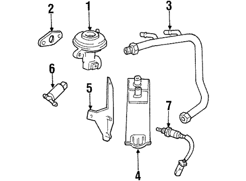 2000 Ford Windstar Tube - EGR Valve To Diagram for XF2Z-9D477-BA