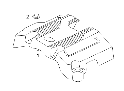 2021 Ford F-150 Engine Appearance Cover Diagram