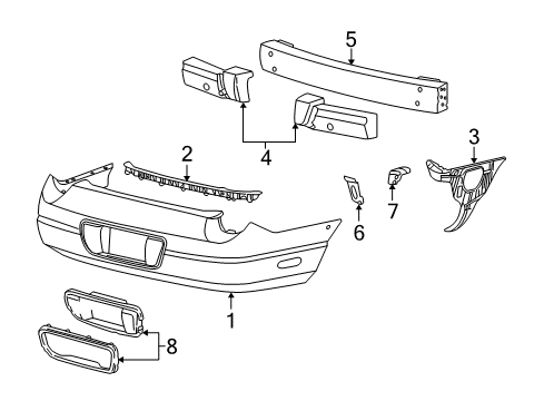 2002 Ford Thunderbird Rear Bumper Diagram