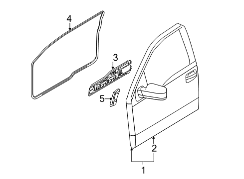 2012 Ford F-150 Front Door Diagram