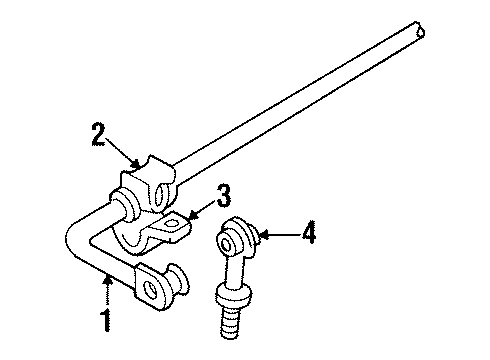 1998 Mercury Mystique Insulator Assembly Diagram for F5RZ-5493-D