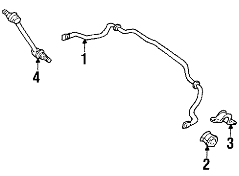 1999 Mercury Cougar Stabilizer Bar & Components - Front Diagram