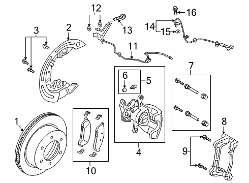 2023 Ford Ranger Brake Components Diagram