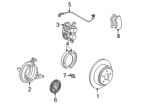 2002 Lincoln Blackwood Brake Components Diagram