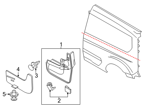 2019 Ford Transit Connect Exterior Trim - Side Panel Diagram 4 - Thumbnail