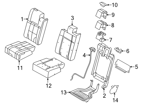 2017 Ford Expedition Second Row Seats, Body Diagram 2 - Thumbnail