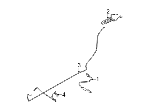 2010 Mercury Grand Marquis Cable Assembly - Extension Diagram for 7W7Z-18812-A