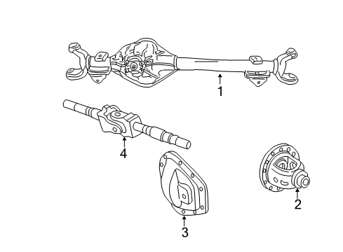 2003 Ford F-250 Super Duty Shaft - Front Axle Diagram for 4C3Z-3219-AA