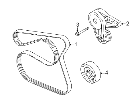 2014 Ford Fusion Belts & Pulleys Diagram