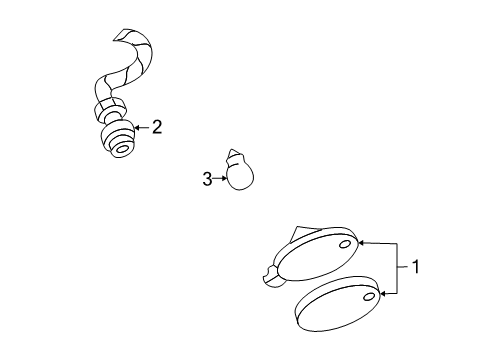 2003 Ford Taurus Socket And Wire Assembly Diagram for F6DZ-13412-C