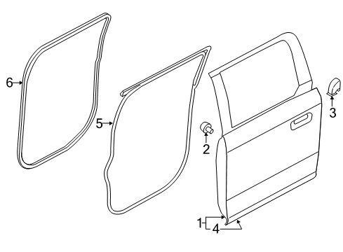 2022 Ford F-250 Super Duty Door & Components Diagram