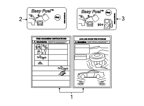 2010 Ford Mustang Information Labels Diagram