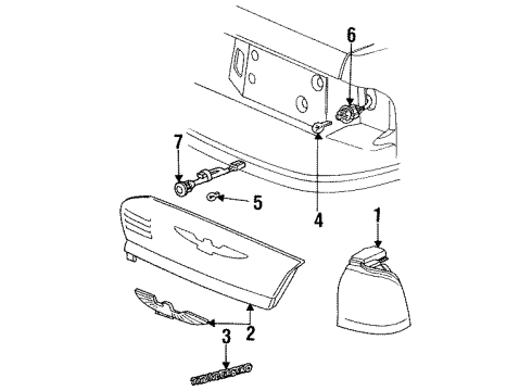 1996 Ford Thunderbird Bulbs Diagram 4 - Thumbnail